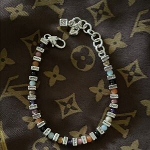 Brighton Chic Multicolor Beaded Bracelet with Silver Accents